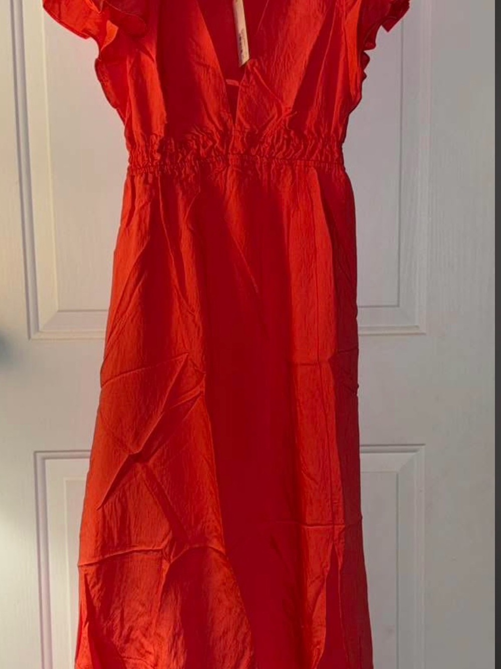 A New Day Bright Red V-Neck Maxi Dress